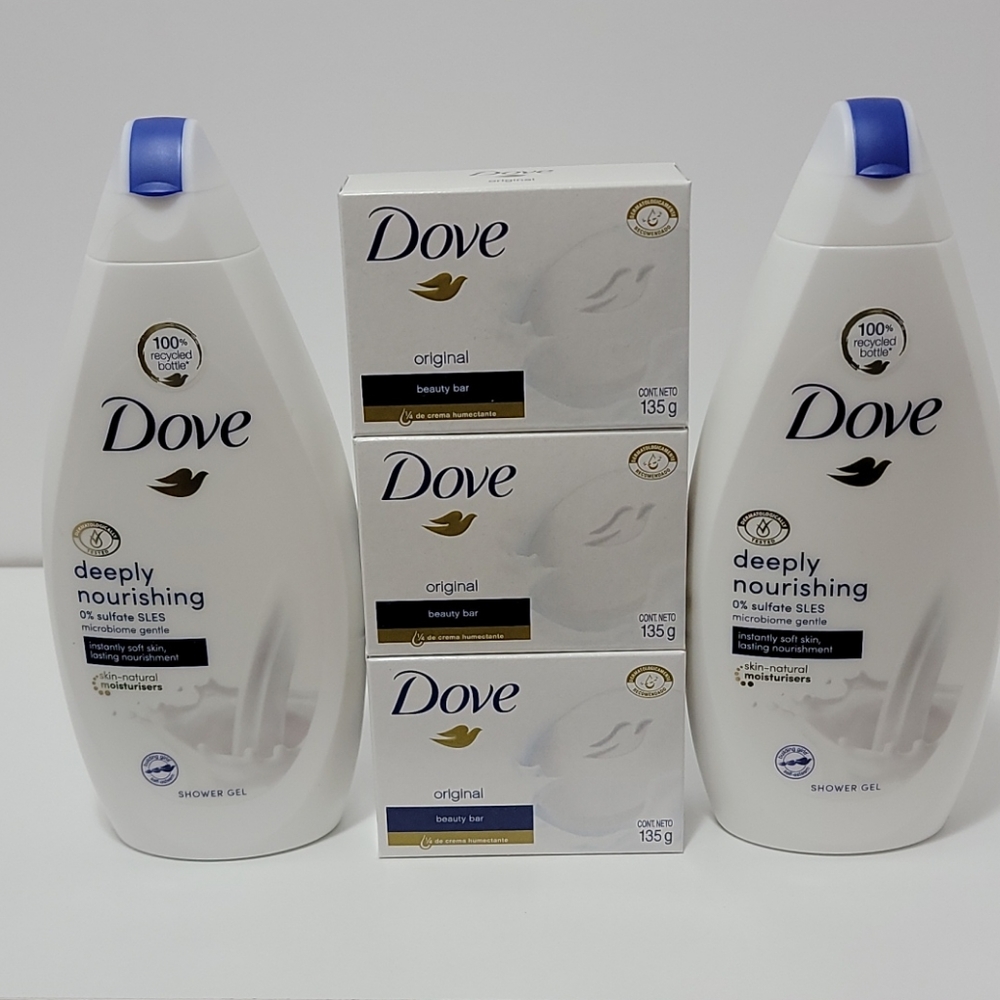 Dove body wash and bar soaps